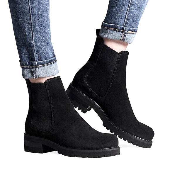 La CANADIENNE Shoes - La Canadienne Cassy Lug Sole Waterproof Black Suede Boot Size 6.5
